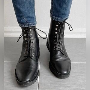 & Other Stories Black Leather Women's Boots Sz.8